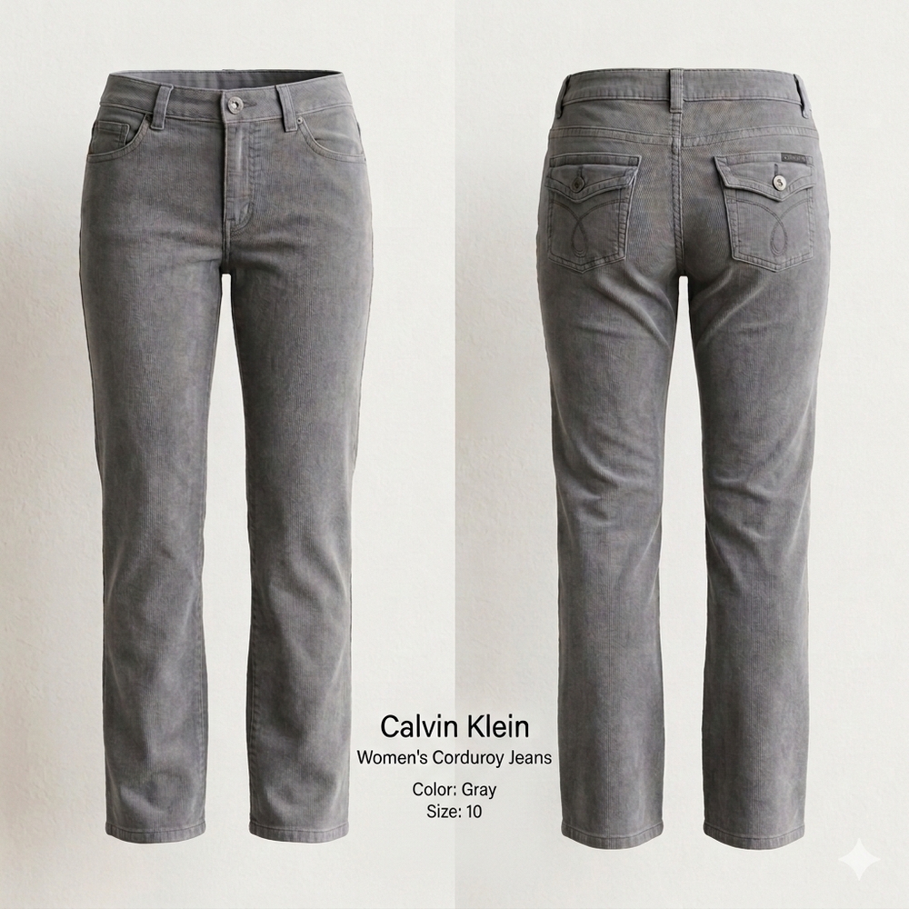 Calvin Klein Gray Corduroy Pants
